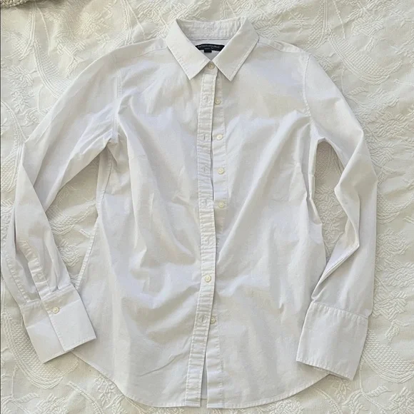 Banana Republic white fitted button down Riley shirt - Picture 1 of 5